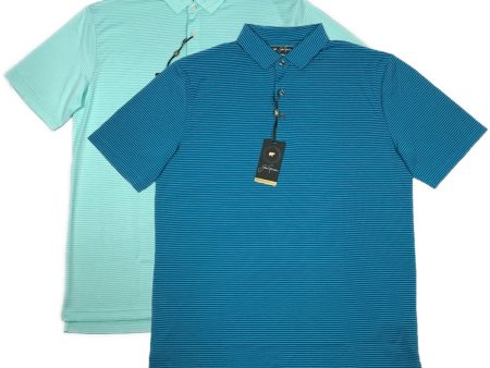 Jack Nicklaus Black Label by Perry Ellis Feeder Stripe Polo Shirts Online Hot Sale