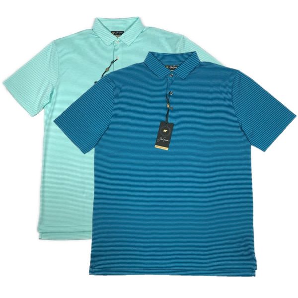 Jack Nicklaus Black Label by Perry Ellis Feeder Stripe Polo Shirts Online Hot Sale