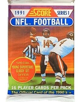 1991 Score Football Cards Wax Packs For Sale