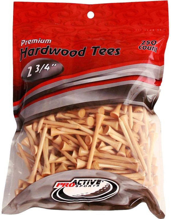 ProActive Premium Sports Hardwood Golf Tees 2.75  250 count For Sale