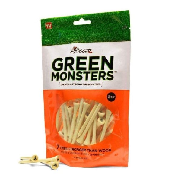 Frogger Golf Green Monsters Bamboo Tees - Ungodly Strong Tees For Sale