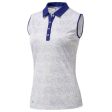 Adidas Womens Dot Print Sleeveless Golf Polo Shirt Online now