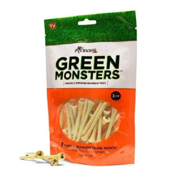 Frogger Golf Green Monsters Bamboo Tees - Ungodly Strong Tees For Sale