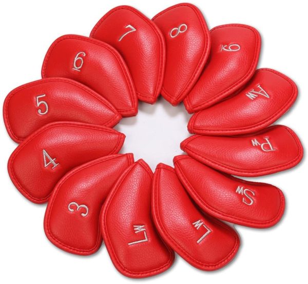 Volf Golf Red Synthetic Leather Iron Covers Set Cheap