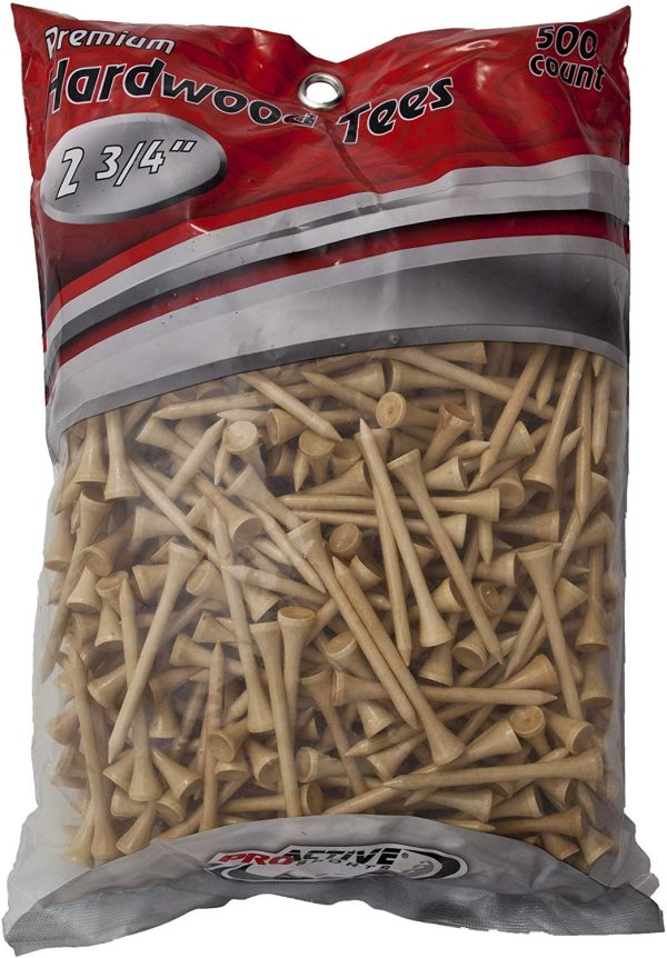 ProActive Premium Sports Hardwood Golf Tees 2.75  500 count Hot on Sale