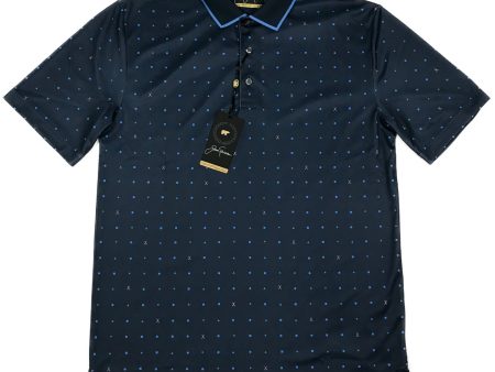 Jack Nicklaus Black Label by Perry Ellis All Over Mini Geo Polo Shirts For Cheap