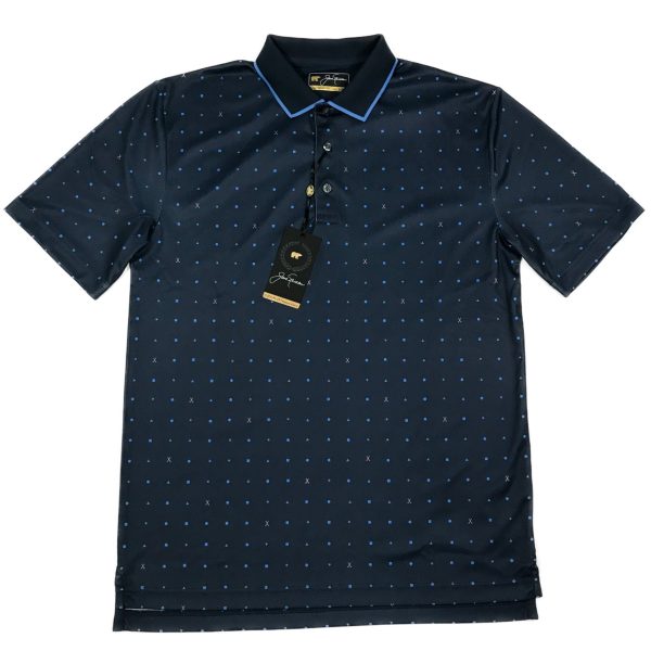 Jack Nicklaus Black Label by Perry Ellis All Over Mini Geo Polo Shirts For Cheap