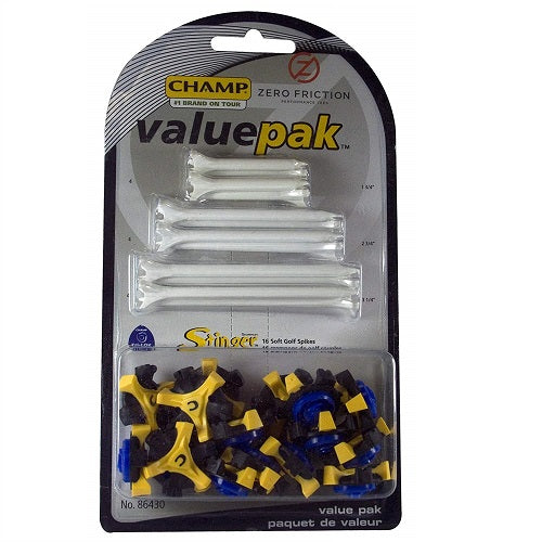 Champ Tri-Lok Spikes with Zero Friction Tees Value Pack Cheap