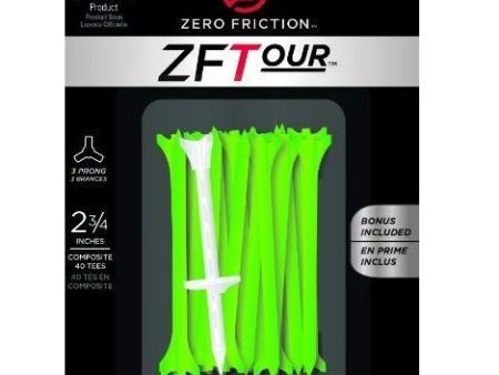 Zero Friction Golf Tees - Green (2.75  x 40) Supply