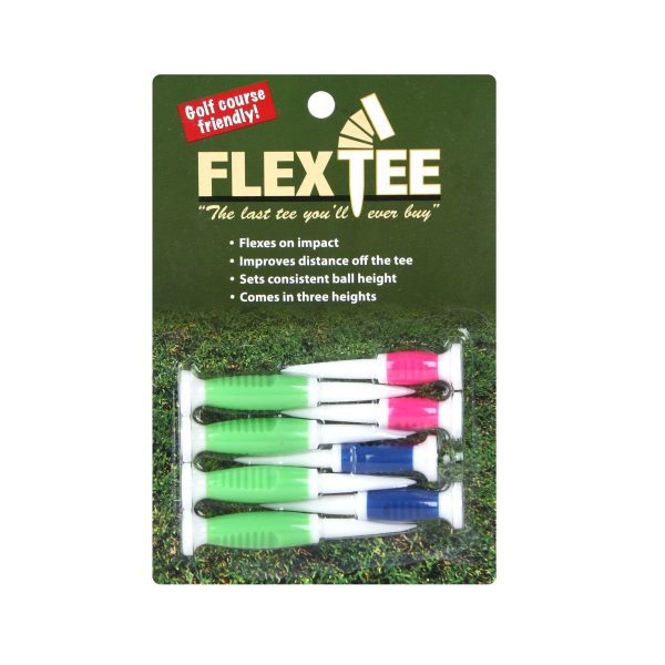 FlexTee Flexible Golf Tees - 8 Pack - Multi Heights For Sale