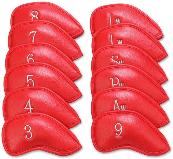 Volf Golf Red Synthetic Leather Iron Covers Set Cheap