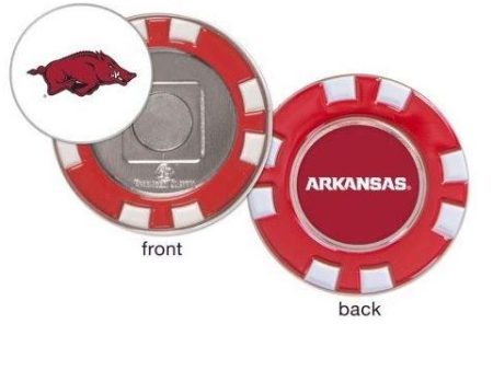 Team Effort Arkansas Razorbacks Magnetic Poker Chip Ball Marker Online Sale