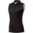 Adidas Womens Dot Print Sleeveless Golf Polo Shirt Online now