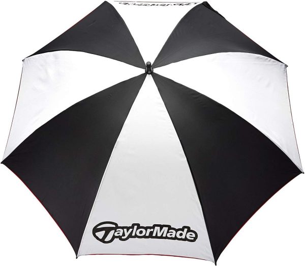 TaylorMade 60  Single Canopy Umbrella - White & Black Hot on Sale