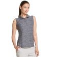 Izod Golf Ladies Sleeveless Heather Polo Online Sale