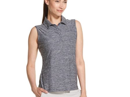 Izod Golf Ladies Sleeveless Heather Polo Online Sale