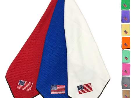 Joseph Elliott USA Embroidered Flag 18  x 18  Micro Fiber Towels Supply