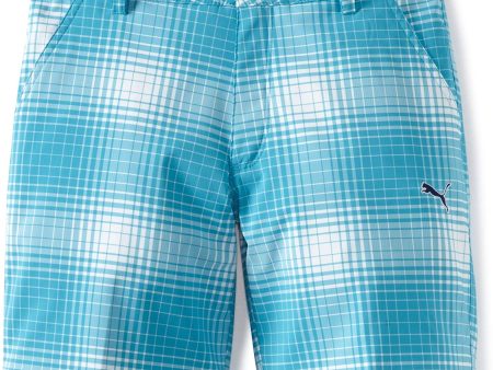 Puma Golf Boy s Ombre Plaid Bermuda Online Sale