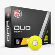 Wilson Staff Duo Optix NFL Team Licensed Golf Balls - Matte Yellow For Discount