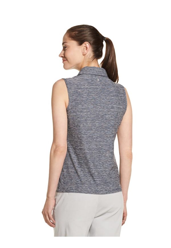 Izod Golf Ladies Sleeveless Heather Polo Online Sale