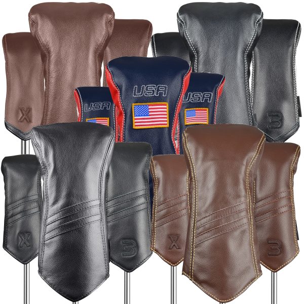 Sun Mountain Golf Leather Head Covers For Sale