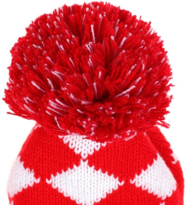 Volf Golf Knit Red White Diamond Headcover Set Sale