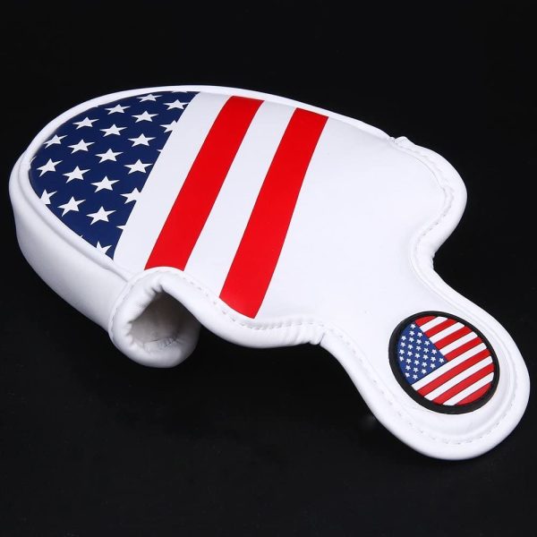 Volf Golf Red White Blue Synthetic Leather USA Mallet Putter Cover Sale