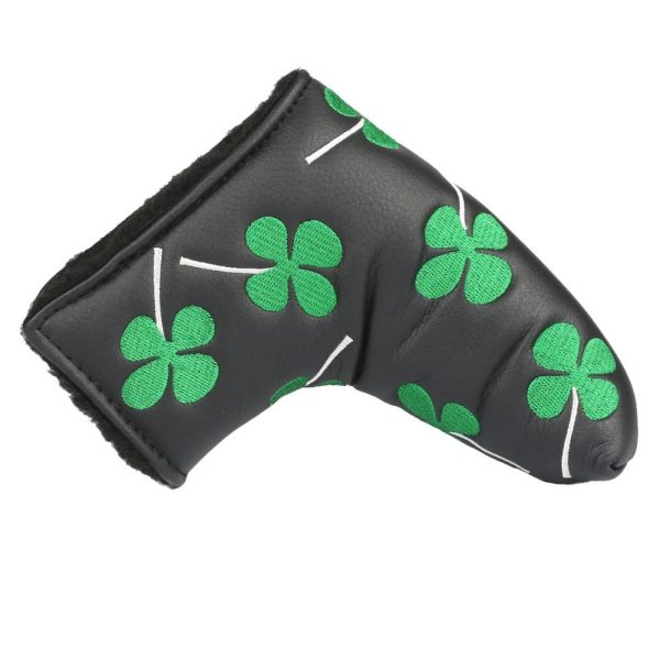 Volf Golf Black Synthetic Leather Shamrock Putter Cover Hot on Sale