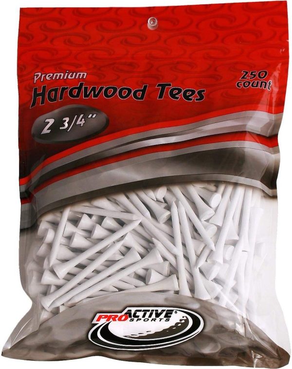 ProActive Premium Sports Hardwood Golf Tees 2.75  250 count For Sale