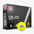 Wilson Staff Duo Optix NFL Team Licensed Golf Balls - Matte Yellow For Discount