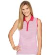 Nike Golf Womens Victory Stripe Sleeveless Polo Shirt Online Sale