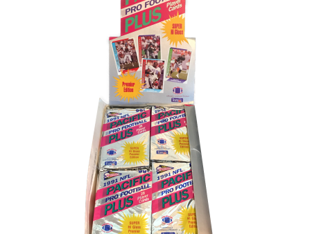 1991 Pacific Plus Pro Football Cards Cello Jumbo Hobby Packs Sale