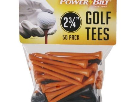 Powerbilt Golf Tees (50 Pack) - Orange Black - 2.75  Online Sale