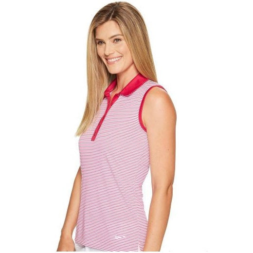 Nike Golf Womens Victory Stripe Sleeveless Polo Shirt Online Sale